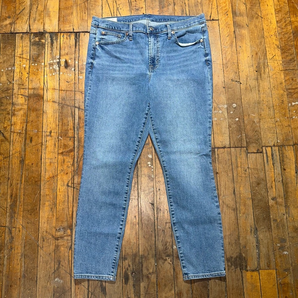 GAP‎ Jeans Womens Size 33x16 Blue Denim True Skinny Leg Mid Rise Light Wash